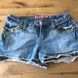Girls Distressed Jean Shorts